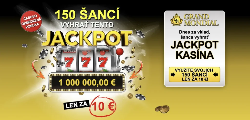 Uvítací bonus – Grand Mondial Casino 150 free spins